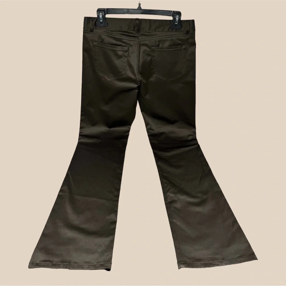 Zara Basic Satin Jeans / Pants / Trousers (Brown) - Picture 4 of 15
